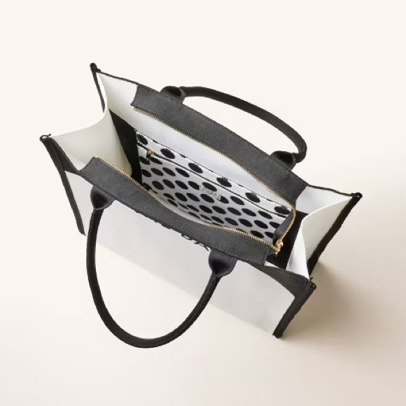 NWT Colorblock Knit Tote Bag - kate spade new york x Target White/Black - Picture 5 of 15